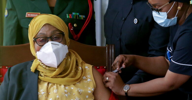 Tanzanian President Samia Suluhu Hassan Kicks Off COVID-19 Vaccination Campaign